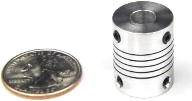 Alt view image 2 of 2 - 3DMakerWorld Set Screw Flexible Shaft Coupler - 5mm x 8mm