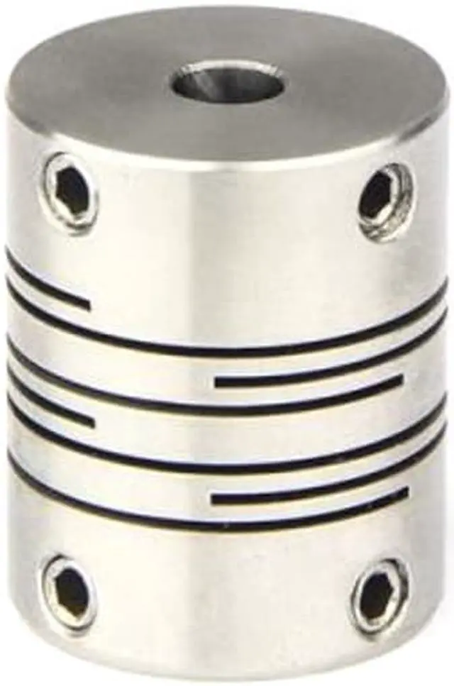 Main image of 3DMakerWorld Set Screw Stainless Steel Flexible Shaft Coupler - 5mm x 6.35mm