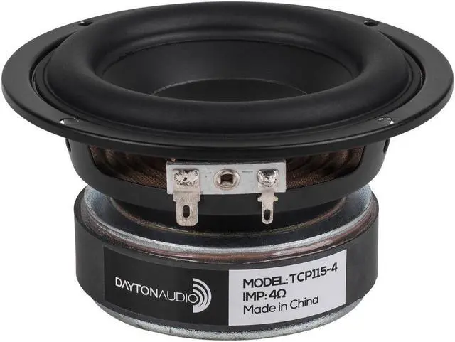 Alt view image 2 of 5 - dayton audio tcp115-4 4" treated paper cone midbass woofer 4 ohm