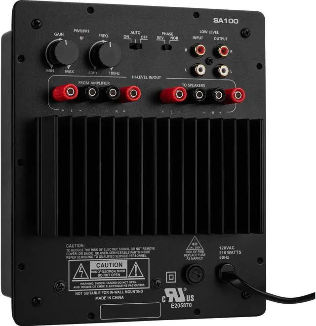 Alt view image 8 of 11 - Dayton Audio SA100 100W Subwoofer Amplifier 300-802