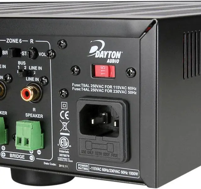 Alt view image 13 of 14 - Dayton Audio MA1240a Multi-Zone 12 Channel Amplifier 300-815