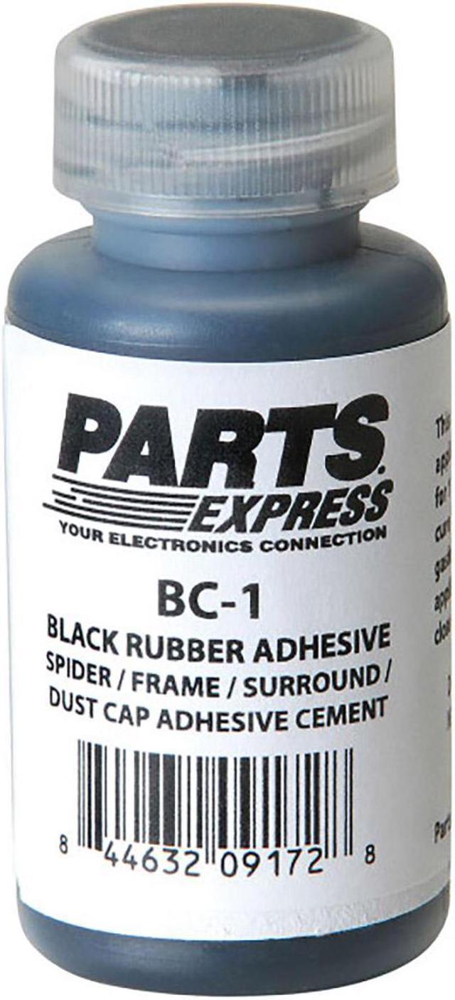 Parts Express Black Rubber Cement Speaker Repair Glue 1 oz. Bottle 
