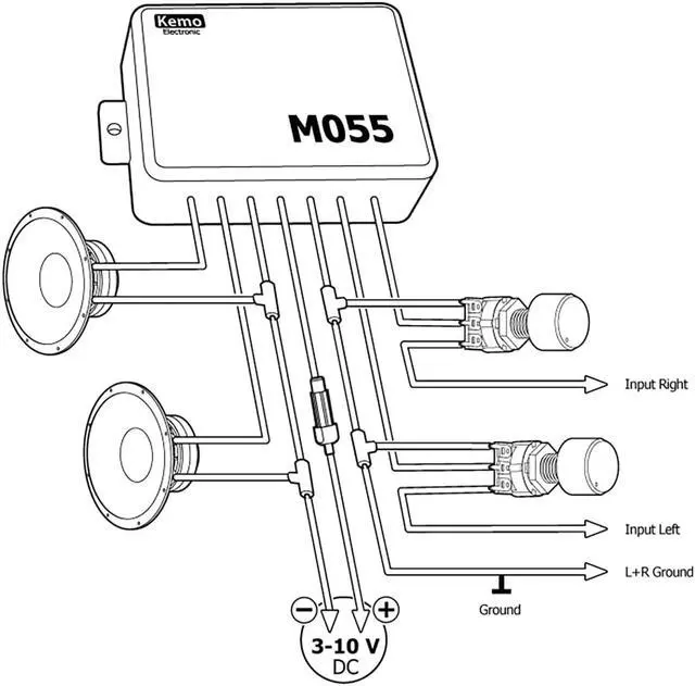Alt view image 2 of 3 - Kemo M055 3 Watt Universal Stereo Amplifier Module