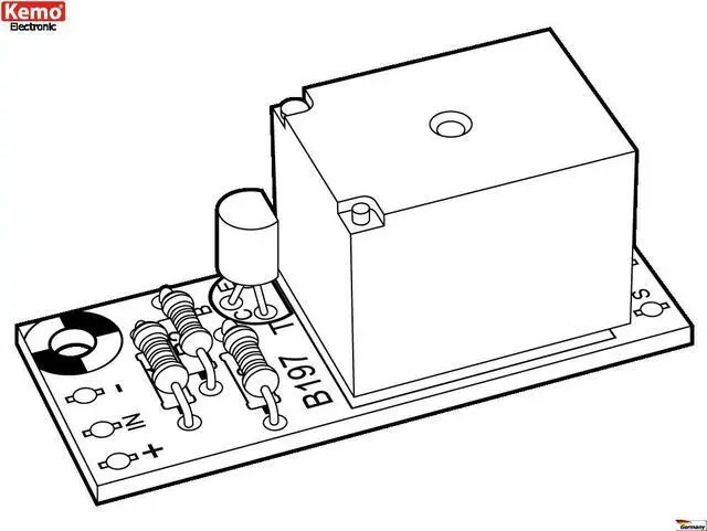 Alt view image 3 of 3 - Kemo B197 12 VDC Relay Card Module Ki