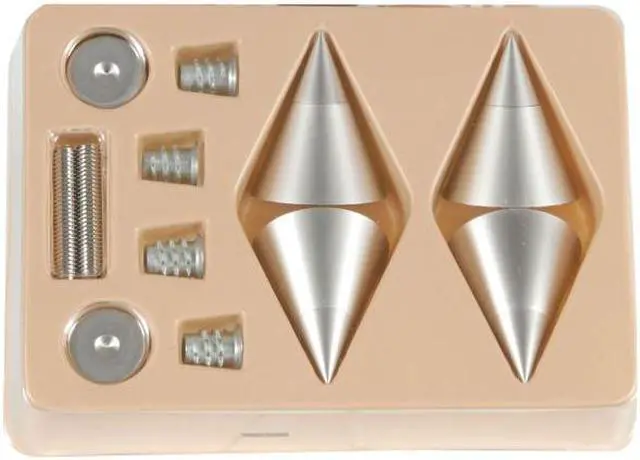 Alt view image 2 of 2 - Dayton Audio DSS4-SN Satin Nickel Speaker Spike Set 4 Pcs.