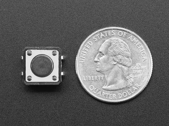 Alt view image 4 of 5 - Adafruit Tactile Switch Buttons (12mm square, 6mm tall) x 10 pack