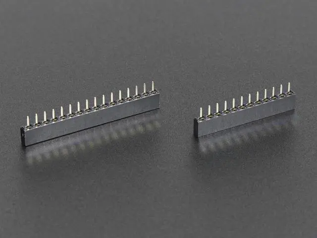 Main image of Adafruit Short Feather Headers Kit - 12-pin and 16-pin Female Header Set