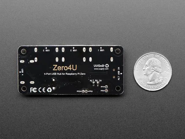 Alt view image 2 of 4 - Adafruit Zero4U - 4-Port USB Hub without Pogo Pins