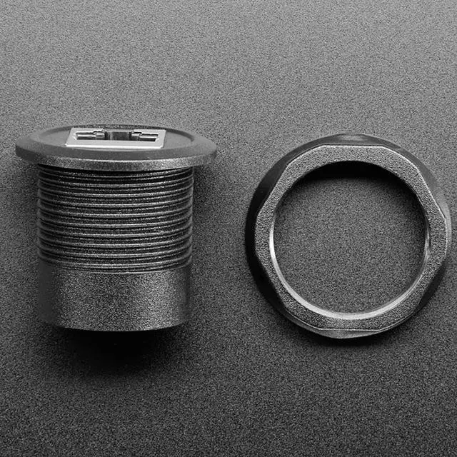Alt view image 2 of 5 - Adafruit RJ-45 Ethernet Round Panel Mount Adapter Plug