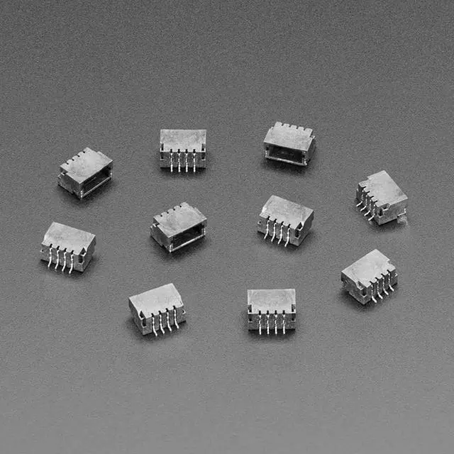 Main image of Adafruit JST SH 4-pin Right Angle Connector (10-Pack)