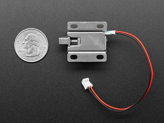 Alt view image 2 of 3 - Adafruit Small Lock-style Solenoid - 12VDC @ 350mAh with 2-pin JST