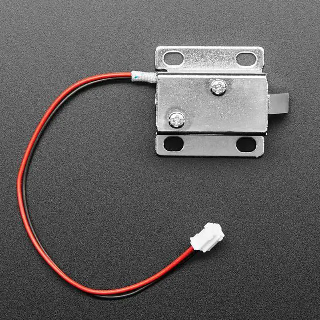 Alt view image 3 of 3 - Adafruit Small Lock-style Solenoid - 12VDC @ 350mAh with 2-pin JST