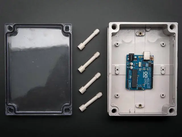 Alt view image 2 of 7 - Adafruit Large Plastic Project Enclosure - Weatherproof with Clear Top
