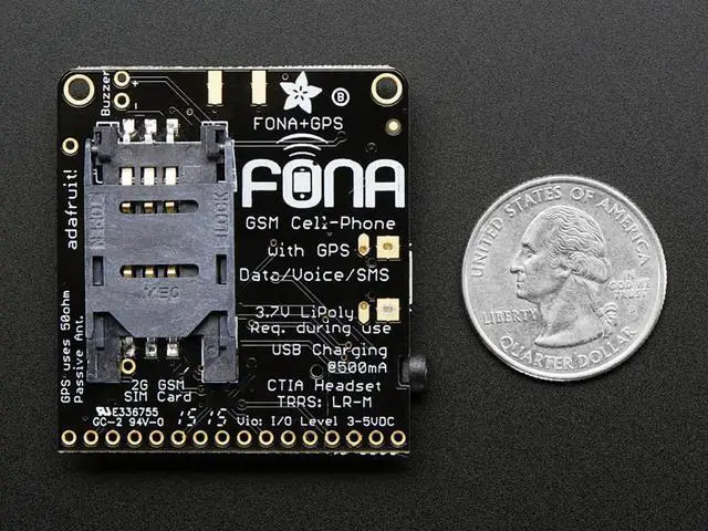 Alt view image 3 of 6 - Adafruit FONA 808 - Mini Cellular GSM + GPS Breakout