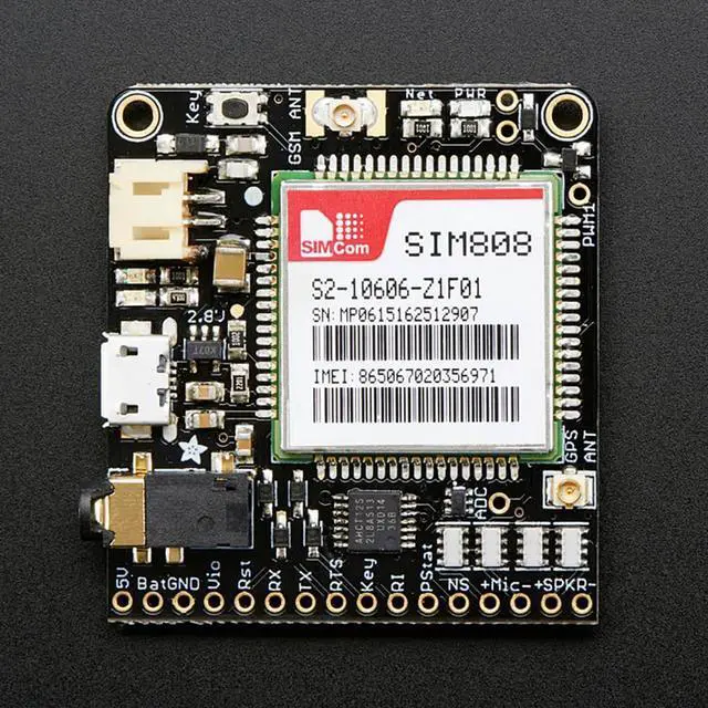 Alt view image 4 of 6 - Adafruit FONA 808 - Mini Cellular GSM + GPS Breakout