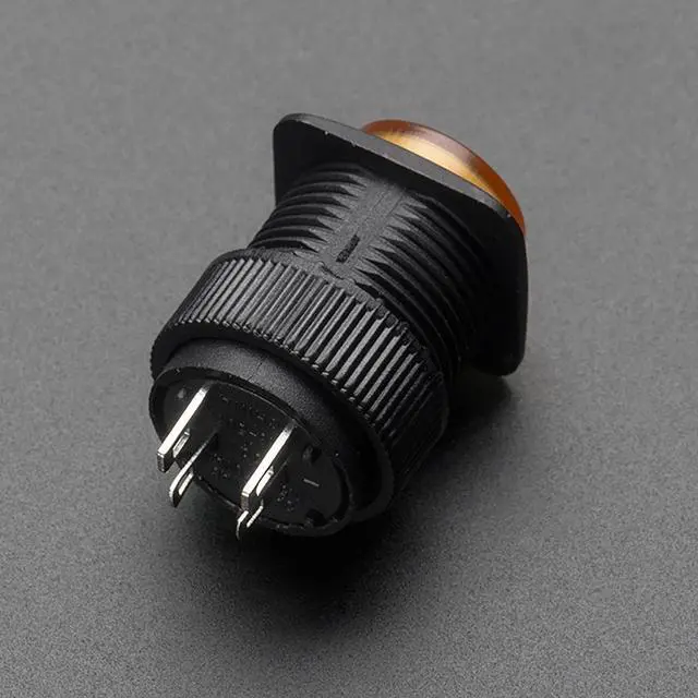 Alt view image 5 of 5 - Adafruit 16mm Illuminated Pushbutton - Yellow Momentary