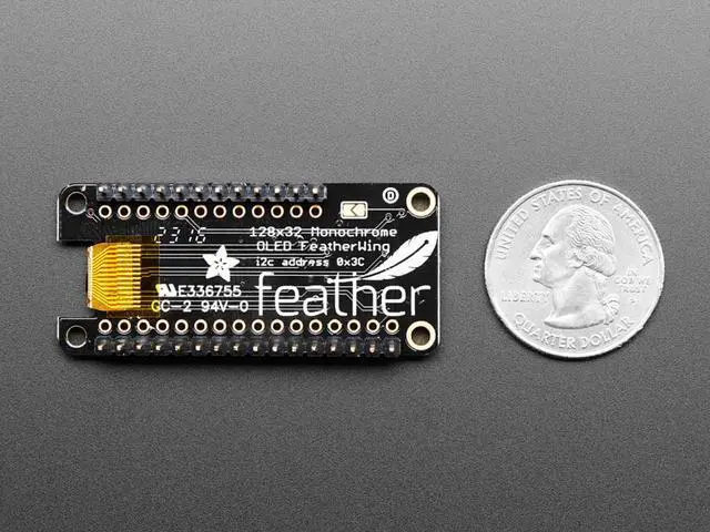 Alt view image 4 of 4 - Adafruit Assembled Adafruit FeatherWing OLED