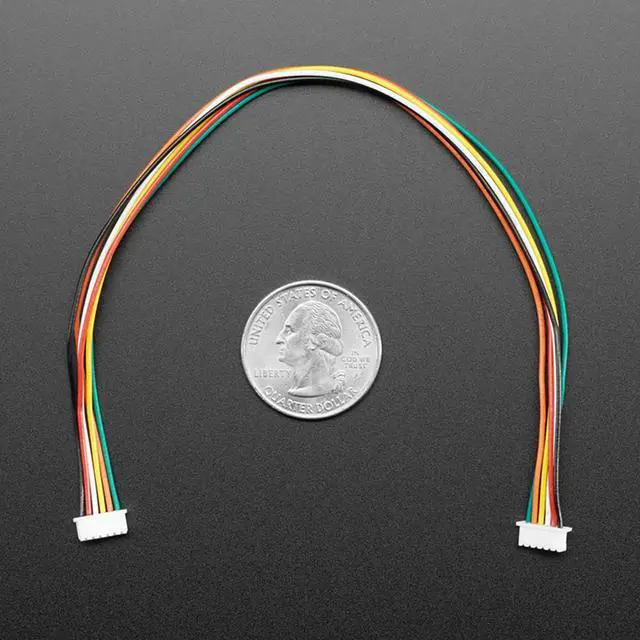 Alt view image 3 of 3 - Adafruit 1.25mm Pitch 6-pin Cable 20cm long 1:1 Cable