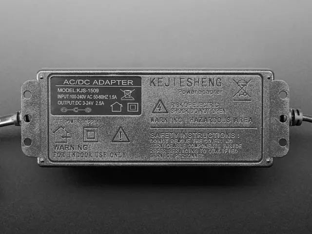 Alt view image 4 of 4 - Adafruit Adjustable Power Supply w/ 2.1mm / 5.5mm DC - 3V to 24V at 2 Amp