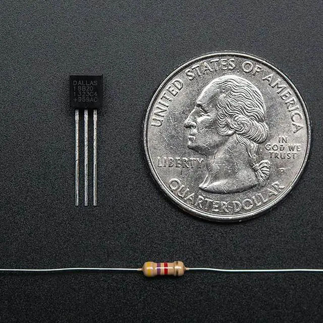 Alt view image 2 of 2 - Adafruit 374 DS18B20 Digital temperature sensor + extras