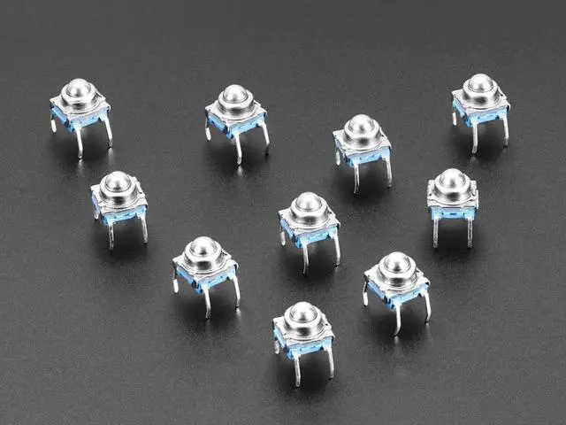 Alt view image 2 of 5 - Adafruit Metal Ball Tactile Button - 6mm (10 Pack)