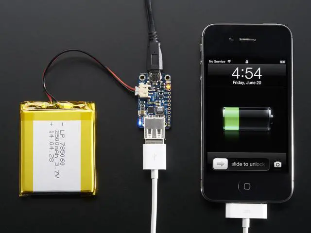 Alt view image 3 of 3 - Adafruit PowerBoost Charger, Rechargeable 5V Lipo USB Boost at 500mA+