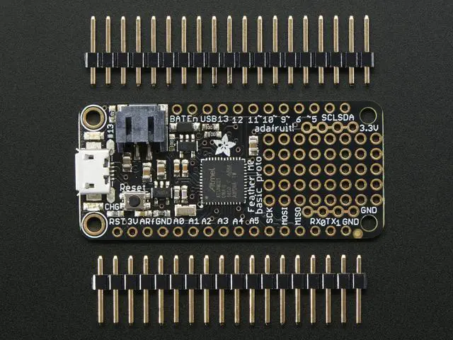 Alt view image 2 of 2 - Adafruit Feather M0 Basic Proto - ATSAMD21 Cortex M0