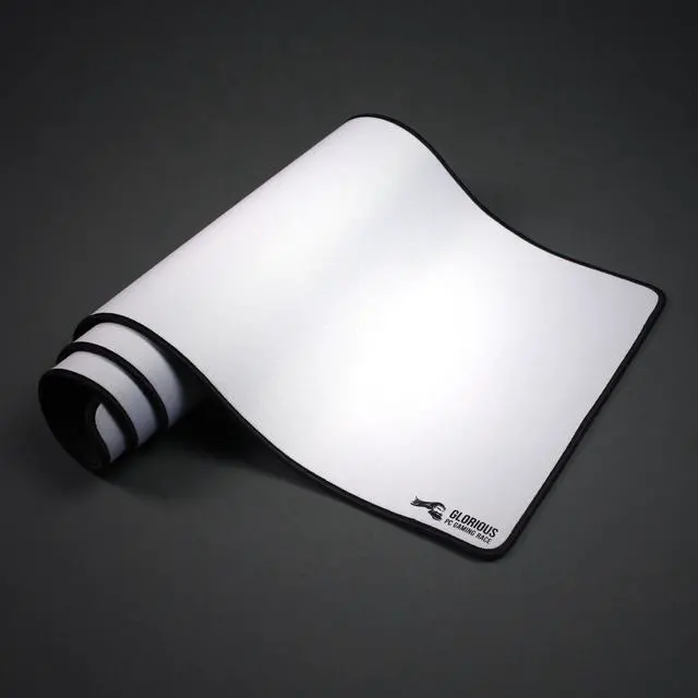 Alt view image 4 of 6 - Glorious White XXL Extended Gaming Mouse Mat / Pad - Large, Wide (Long) Black Mousepad, Stitched Edges | 36"x18"x0.12" (GW-XXL)