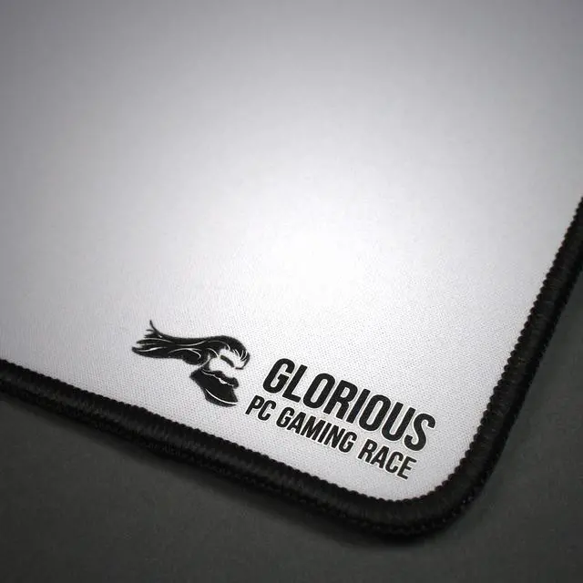 Alt view image 5 of 6 - Glorious White XXL Extended Gaming Mouse Mat / Pad - Large, Wide (Long) Black Mousepad, Stitched Edges | 36"x18"x0.12" (GW-XXL)