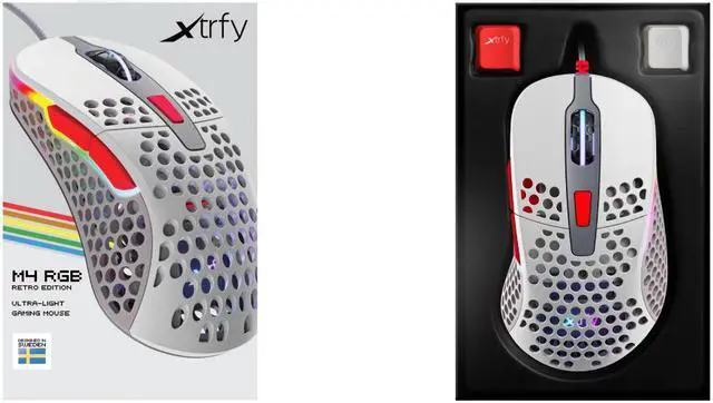 Alt view image 4 of 4 - Xtrfy M4 RGB lightweight Mouse - Retro