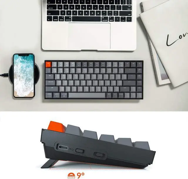 Alt view image 4 of 5 - Keychron K2 RGB Red Switch Wireless Mechanical Keyboard