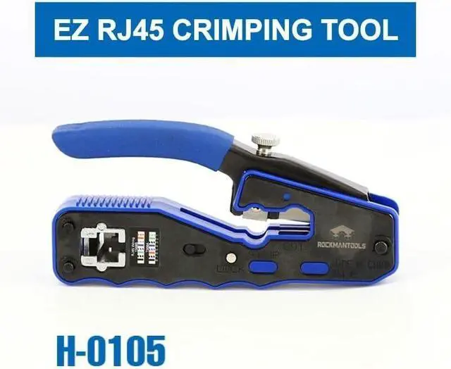 Alt view image 3 of 4 - Rockman Tools Pass Through Crimper, Ethernet Crimper Kit, Support Crimping & Stripping & Cutting & All-in-one Wire Tool