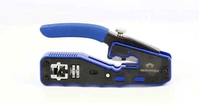 Alt view image 2 of 4 - Rockman Tools Pass Through Crimper, Ethernet Crimper Kit, Support Crimping & Stripping & Cutting & All-in-one Wire Tool