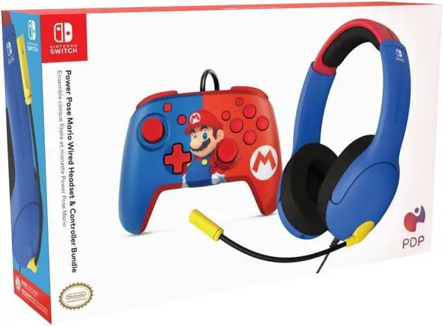 Alt view image 2 of 3 - PDP AIRLITE Wired Headset & REMATCH Wired Controller Bundle: Mario Dash For Nintendo Switch, Nintendo Switch - OLED Model