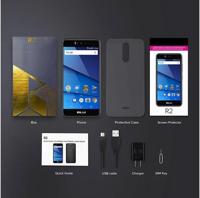 Alt view image 2 of 3 - BLU R2 - 4G LTE Unlocked Smartphone - 32GB/3GB RAM -Black