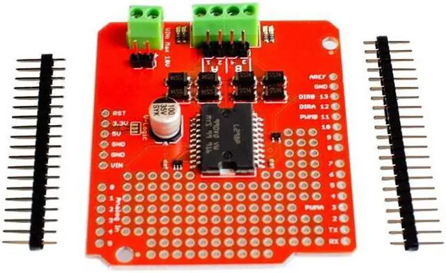 Main image of Dual channel Motor Driver Shield L298P DC/stepper motor driver board for Arduino