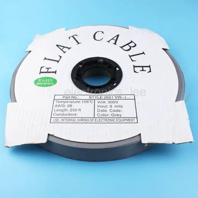 Alt view image 3 of 3 - 1m FC-26P 26Pin Way 1.27mm Pitch Gray Flat Ribbon Cable for 2.54mm FC Connectors