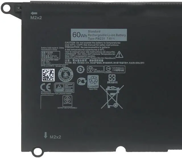 Alt view image 2 of 4 - 60Wh PW23Y battery for dell XPS 13 9360 13-9360-D1605G
