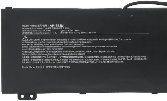 Main image of 57.48Wh AP18E8M for Acer Nitro 5 AN515-52 AN515-54 AN515-55 AN515-43 N18C3