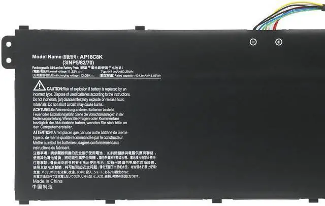 Alt view image 2 of 4 - 50.29Wh AP18C8K for Acer  Chromebook Spin CP713-2W 5  A515-54 A515-43
