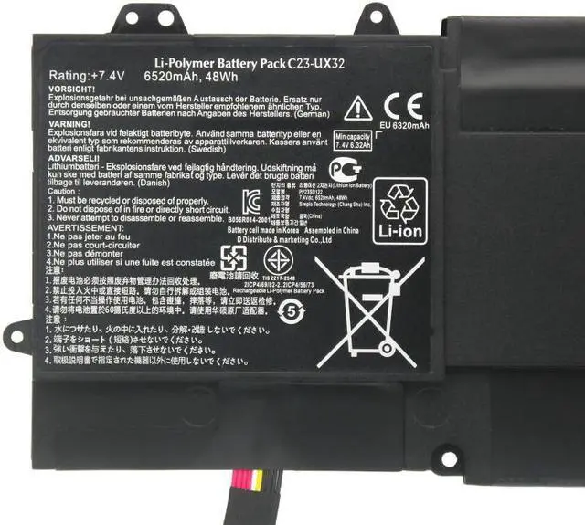 Alt view image 2 of 4 - 48Wh  C23-UX32 for Asus VivoBook U38N U38N-C4004H ZenBoo