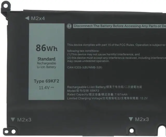Alt view image 2 of 4 - 56WH 8FCTC battery for DELL Alienware M15 M17 R3 2020 XPS 15 9500