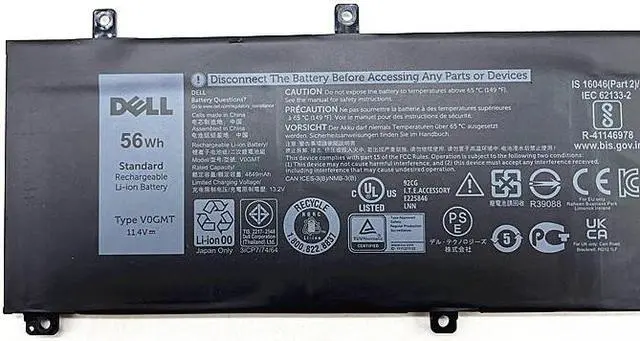 Main image of 56WH V0GMT battery for DELL G7 17 7700 Inspiron 7500 7501