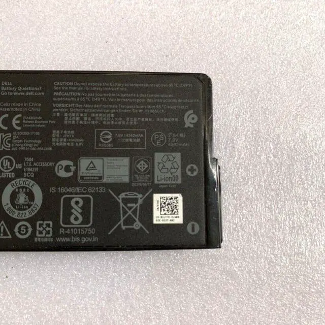 Alt view image 3 of 4 - 34WH J7HTX battery for DELL Latitude 7202 7212 Sturdy Ultimate Tablet