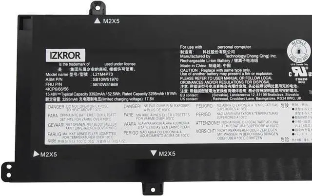Alt view image 2 of 4 - 15.48WH L21M4P73 battery for Lenovo ThinkPad P16s T16 1st generation