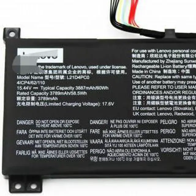 Alt view image 2 of 3 - 60WH L21M4PC0 battery for Lenovo IdeaPad Gaming 3 15IAH7 15ARH7
