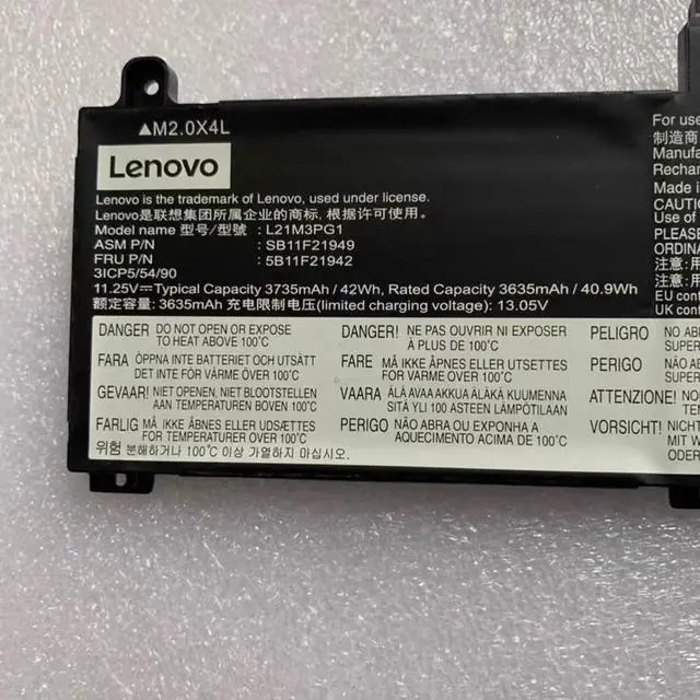 Alt view image 2 of 4 - 42WH L21M3PG1 battery for Lenovo Thinkpad L14 L15 3rd Gen 2022