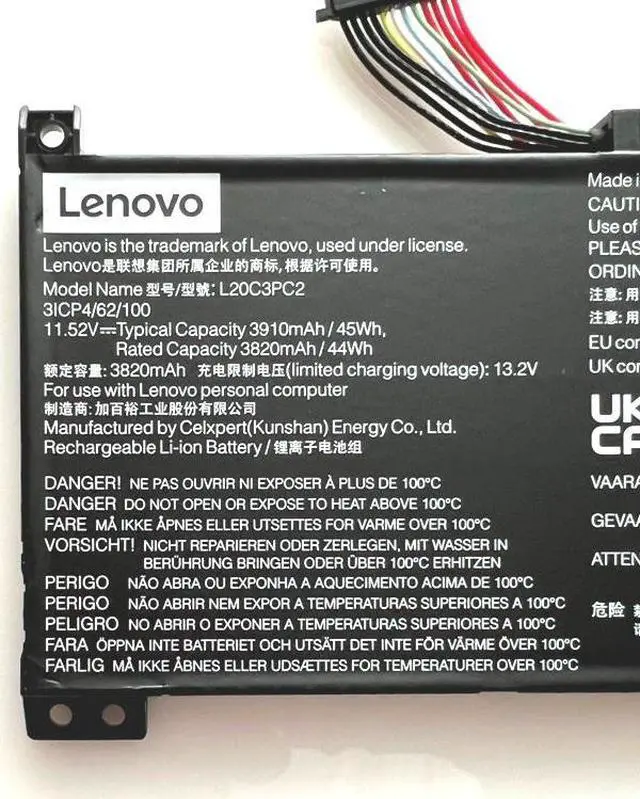 Alt view image 2 of 3 - 45WH L20M3PC2 battery for Lenovo IdeaPad Gaming 3-15ach6 3-15ihu6