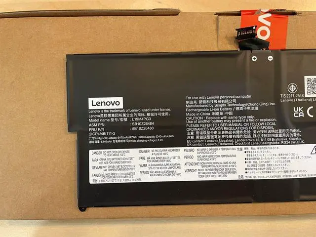 Alt view image 2 of 3 - 42WH L19M4PG3 battery for Lenovo ThinkPad X12 Detachable Gen 1