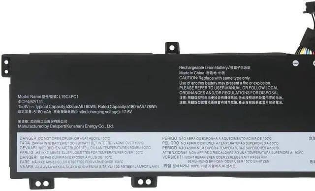 Main image of 60WH L19M4PC1 battery for Lenovo Legion 5-15ARH05H 5-15IMH05H